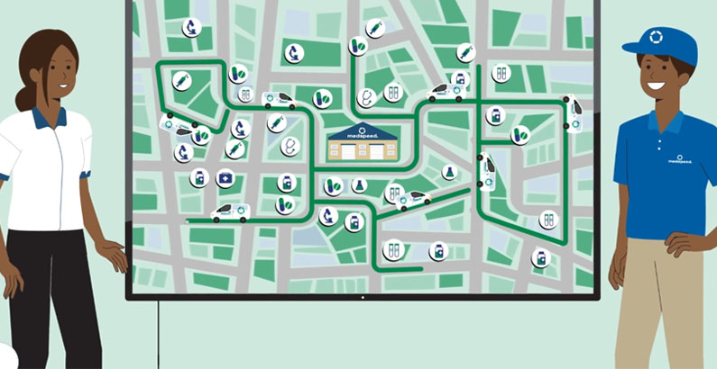 A unified healthcare courier network